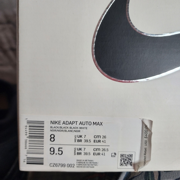 NIKE ADAPT Auto MAX in Triple Black (U.S. Charger) - Picture 11 of 13